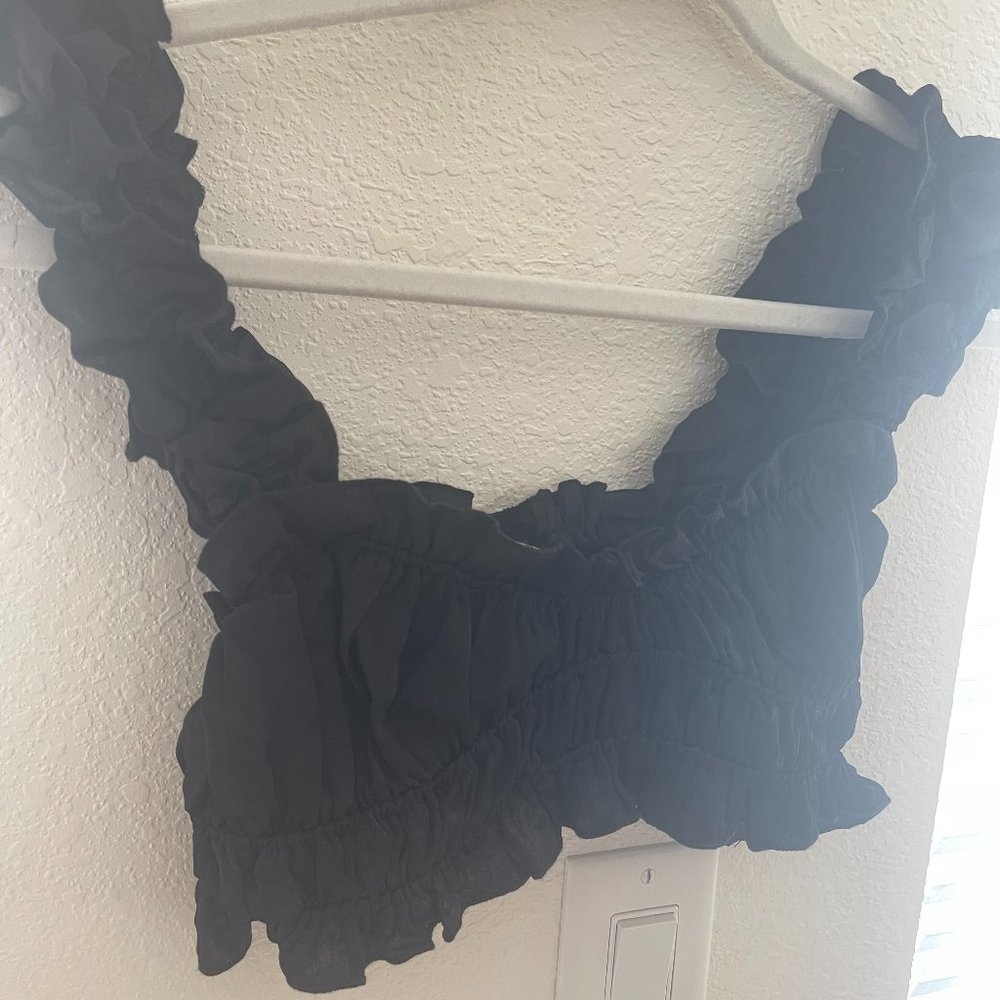 Free People cropped tank in black